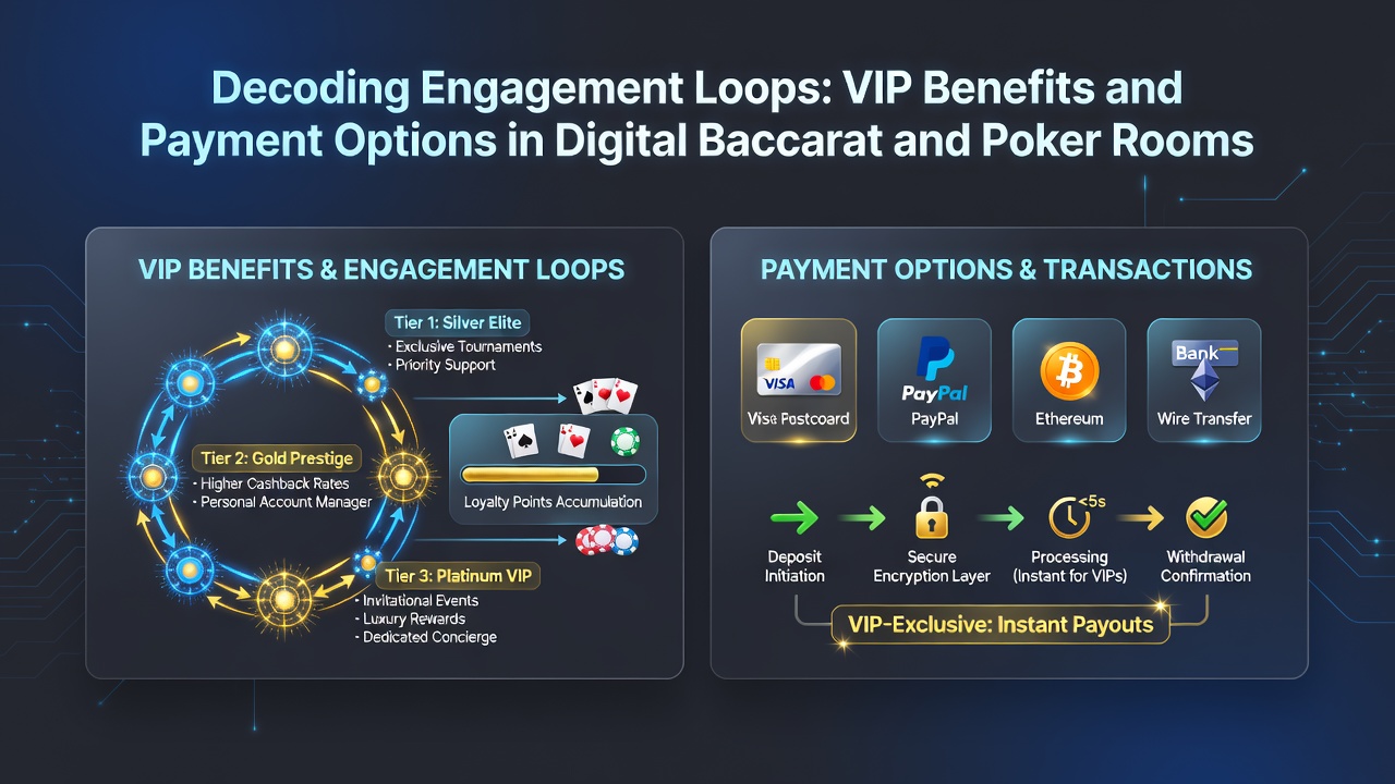 Mobile Ansicht eines Poker-Raums mit VIP-Belohnungen und Zahlungsoptionen
