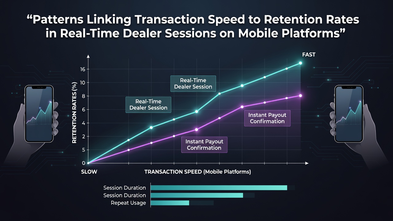 Visualisierung von Transaktionsgeschwindigkeit und Spielerbindung in mobilen Live-Dealer-Formaten